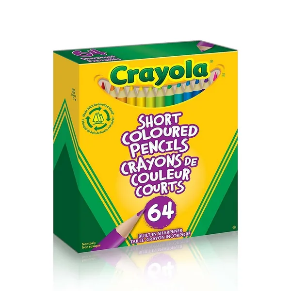 Crayola 64 Short Colored Pencils