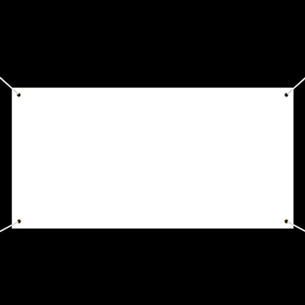Large Banners and Signs Blank Banner Polyester Oxford Cloth Sublimation Banner with Hanging Rope for Indoor Wall Outdoor Easy Hang Signs DIY Banner Signs for Business Office (White,2 x 4 Feet)