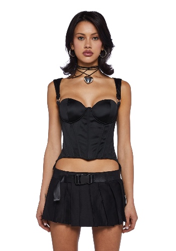 Hard To Handle Bustier Top | BLACK / Medium