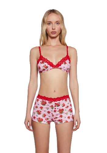 Be Mine Tonight Knit Bra | PINK / Medium