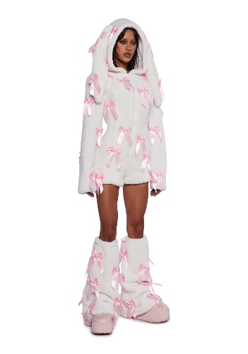 Cuddly Sheep Romper | WHITE / Medium