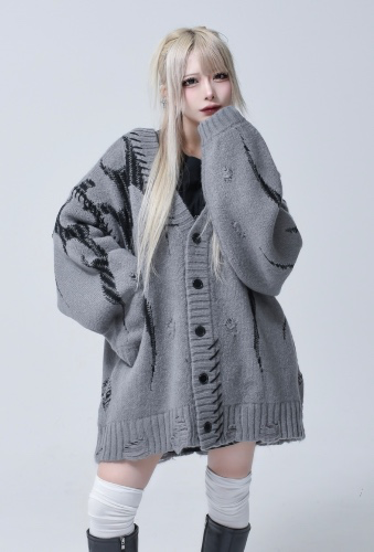 [ACRO TOKYO][REFLEM] Knitted Tribal Cardigan