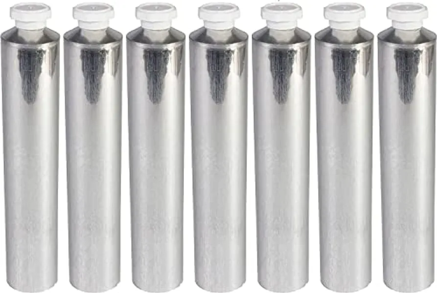 Leere Ölfarbe Tube mit Nadelkappe (40 ml, 7er-Pack), unversiegelte Aluminiumröhre zur Aufbewahrung von Farben, Acryl, Gouaches, Aquarellfarben, Ölen und anderen Arten von Farben