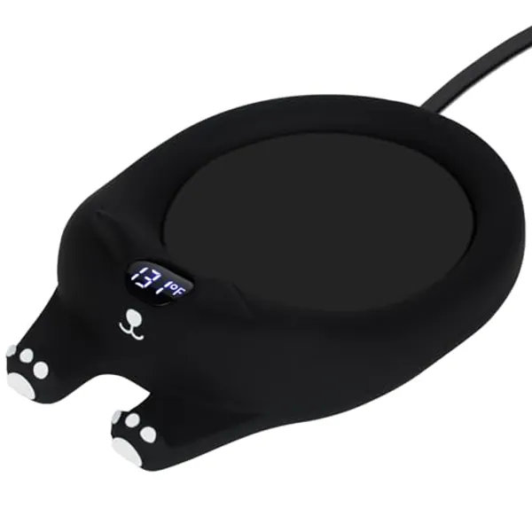 PUSEE Mug Warmer,Coffee Warmer for Desk Candle Warmer Auto Shut Off,Coffee Cup Warmer with 3 Temp Settings,Electric Beverage Warmer Plate for Coffee,Tea,Water Milk and Cocoa(Not Include Cup)