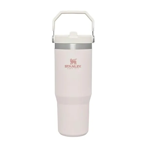 Stanley IceFlow Flip Straw Trinkflasche mit Strohhalm 0.89L - Thermosflasche Hält 12+ Stunden Kalt - Auslaufsicher - Trinkflasche Sport - Wasserflasche BPA Frei - Spülmaschinenfest