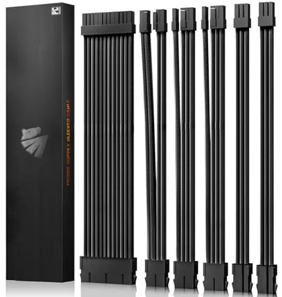 ASIAHORSE 16AWG PSU Cable Extension Power Cords, Customized Power Supply Mod Sleeve Extension Cable, ATX/EPS/8-pin PCI-E/6-pin PCI-E for PSU Cable