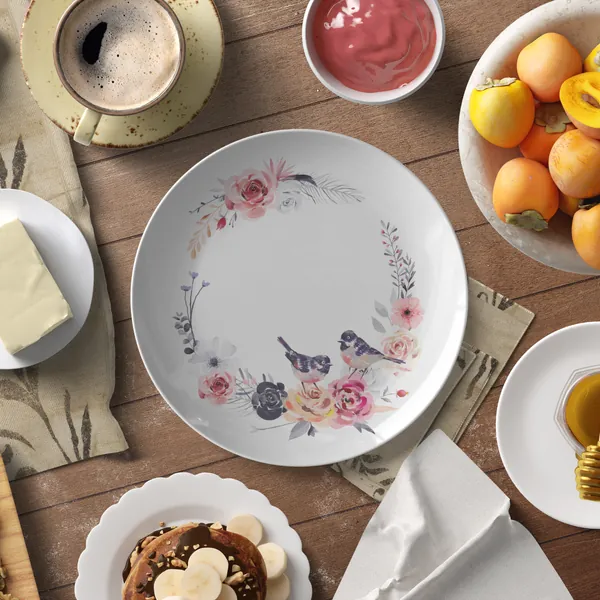 Watercolor Floral 10 Dinner Plate Sets