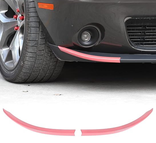 Voodonala Dodge Challenger 2015-2023 Front Bumper Lip Splitter Protector Cover Compatible for Dodge Challenger 2015-2023(Pink, SXT) - Pink - SXT