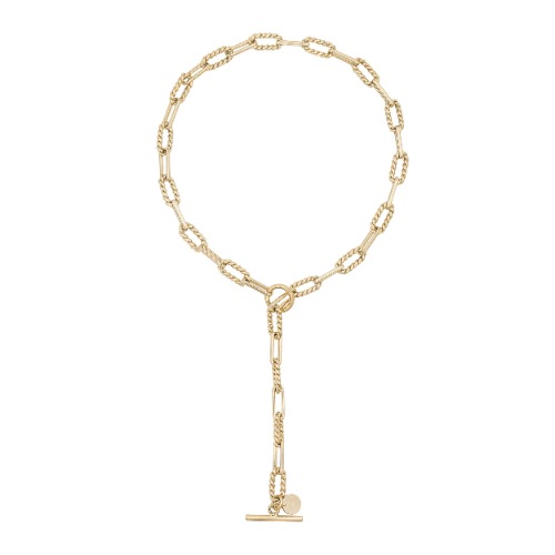 Enzo Toggle Convertible Lariat Necklace - GOLD / 22"