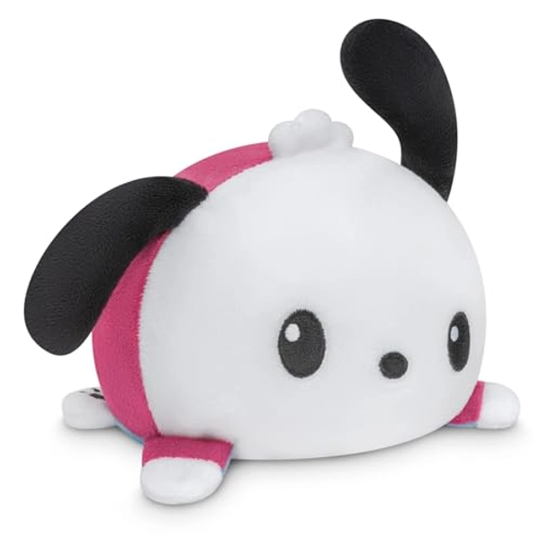 TeeTurtle - The Officially Licensed Original Sanrio Reversible Plushie - Pochacco Plushie - Cute Sensory Fidget Stuffed Animals That Show Your Mood