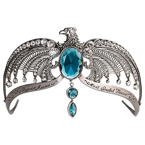The Noble Collection Harry Potter Ravenclaw Diadem - 5.5in (14cm) Silver Plated Diadem Prop Replica - Officially Licensed Film Set Movie Props Gifts Jewellery