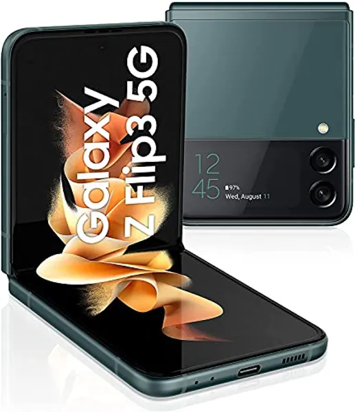 Samsung Galaxy Z Flip3 5G Smartphone Sim Free Android Folding phone 128GB Green (UK Version)