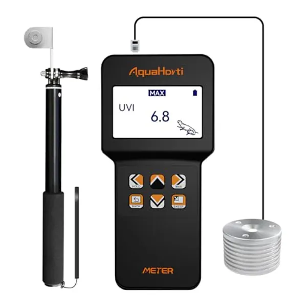 Reptile UV Index Meter,0-388.9,for UVB Fluorescent Lamp and LED Lights,Sunlight. Record UVI Distribution