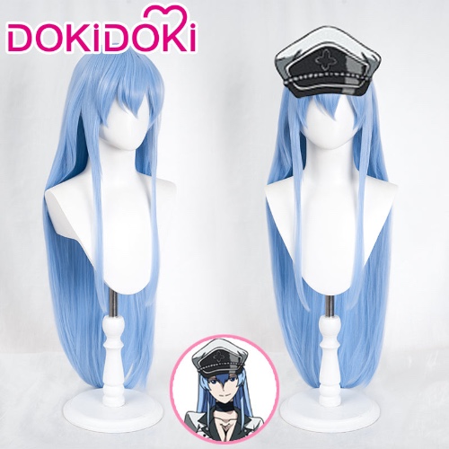 【Ready For Ship】DokiDoki Anime Manga Akame ga KILL! Cosplay Esdeath Wig Esdese Long Straight Blue | Esdese