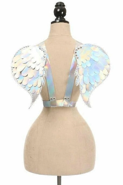 Silver Holo Angel Wing Harness