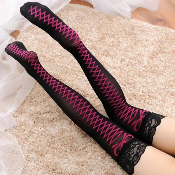 Pink Corset Stockings
