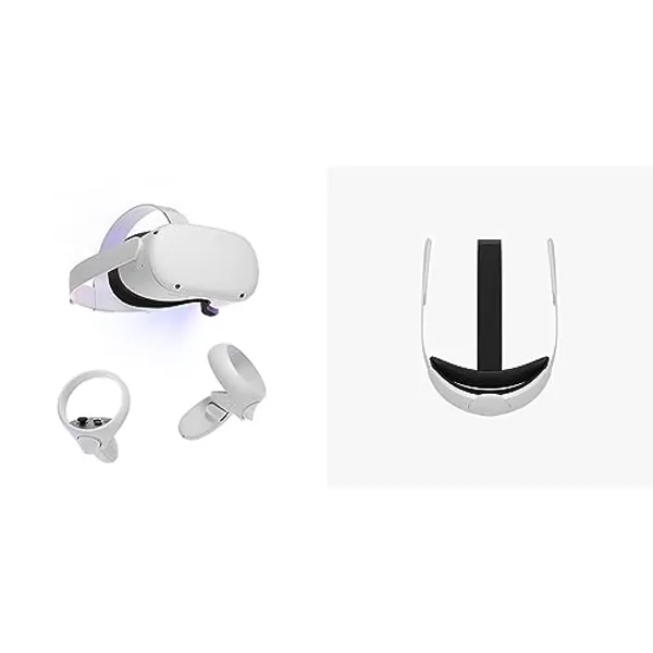 Meta Quest 2 — Advanced All-in-One Virtual Reality Headset — 128 GB with Elite Strap for Enhanced Support and Comfort in VR