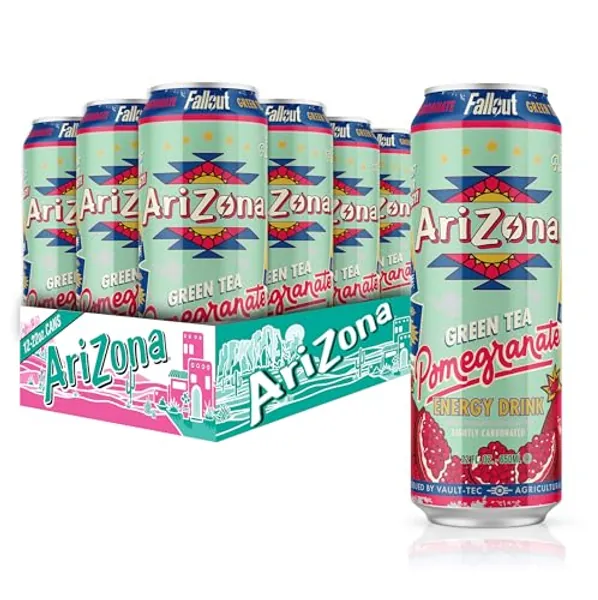 AriZona x Fallout Pomegranate Green Tea - 234mg Natural Caffeine per Can