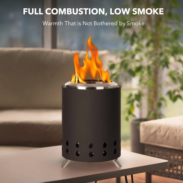 Table Top Fire Bowl, Smokeless Small Stainless Steel  Fire Pit