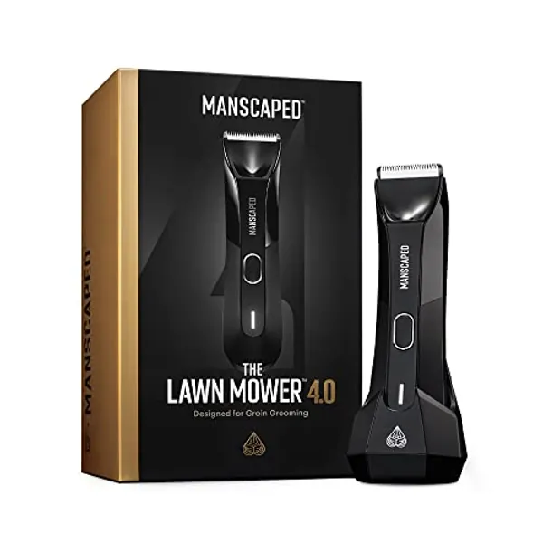 MANSCAPED® The Lawn Mower® 4.0, Electric Groin Hair Trimmer, Replaceable SkinSafe® Ceramic Blade Heads, Waterproof Wet/Dry Clippers, Rechargeable, Wireless Charging, Male Hygiene Grooming Razor