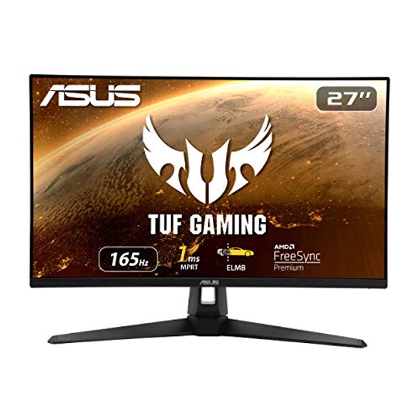 ASUS TUF Gaming VG279Q1A 27” Gaming Monitor, 1080P Full HD, 165Hz (Supports 144Hz), IPS, 1ms, Adaptive-sync/FreeSync Premium, Extreme Low Motion Blur, Eye Care, HDMI DisplayPort,BLACK