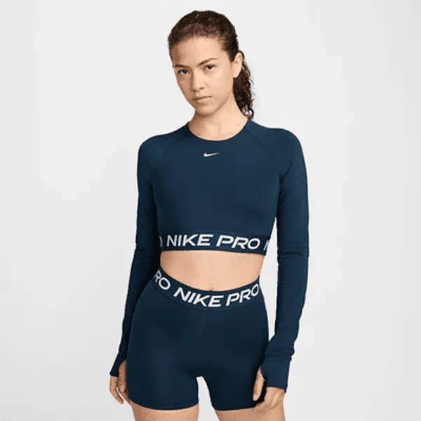 Nike Pro Women's Dri-FIT Cropped Long-Sleeve Top