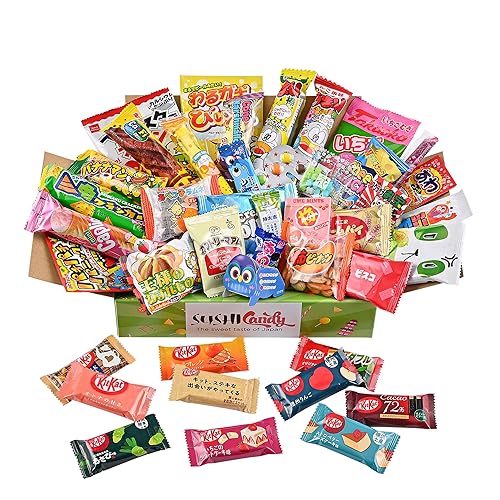 40 Japanese Candy Box 30 Japanese Snacks Plus 10 Japanese Kit Kat Flavors - BOX