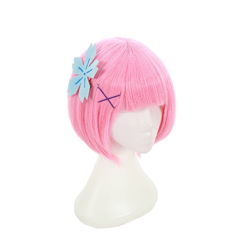 DokiDoki Cosplay Anime Cosplay Wigs Women Pink Blue Hair Halloween | Pink（Only Wig No Headwear)-Order Processing Time Refer to Description Page