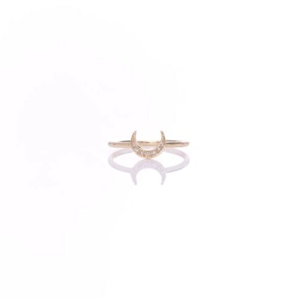 Moon Shaped Diamond Ring