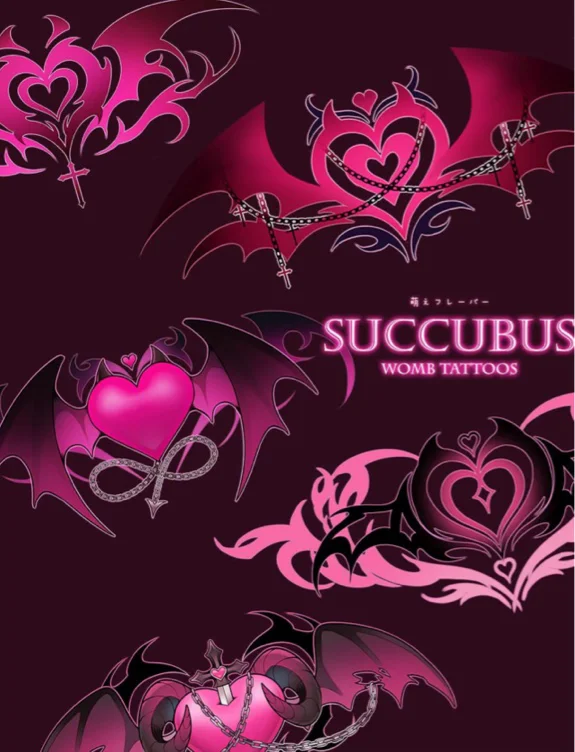 Succubus Womb Temporary Tattoos