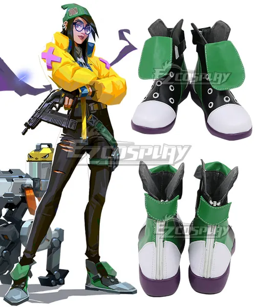 Valorant Killjoy Green Cosplay Shoes