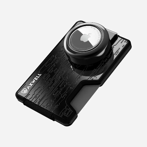 AirTag Money Clip Wallet - Damascus Black