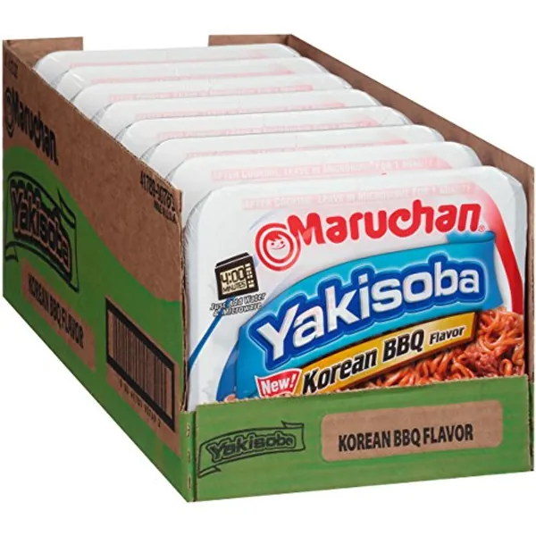 Maruchan Yakisoba Korean BBQ flavor, Japanese Instant Ramen Noodles, 4.12 Oz, 8 Count