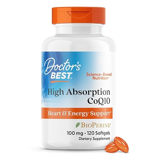 Doctor's Best High Absorption CoQ10 with BioPerine, Gluten Free, Naturally Fermented, Heart Health, Energy Production, 100 mg, 120 Count - 120 Count (Pack of 1)