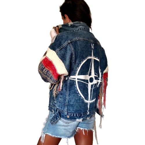'NAVIGATING' DENIM JACKET - Small