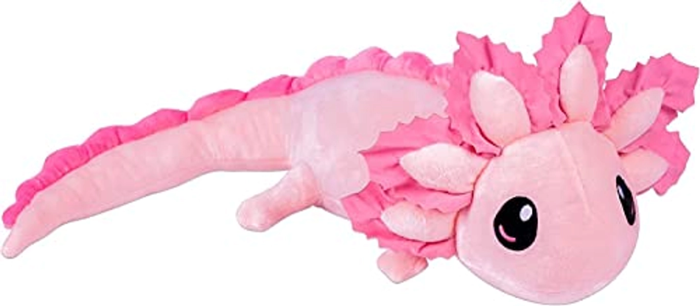 LKMYHY Axolotl Weigted Plush - Realistic, 4 Pounds, 26 Inches Long, Cute Pink Axolotl Plushie Large Weighted Stuffed Animal Toy Christmas Birthday Gifts for Kids