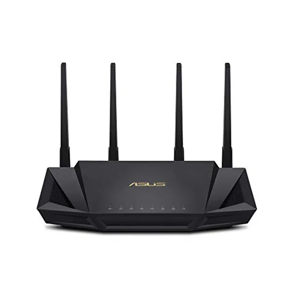 ASUS RT-AX3000 Ultra-Fast Dual Band Gigabit Wireless Router - Next Gen WiFi 6, Adaptive QoS, and AiProtection by Trend Micro | 1x WAN, 4x 1G LAN, 1x USB 3.0 - AiMesh Compatible