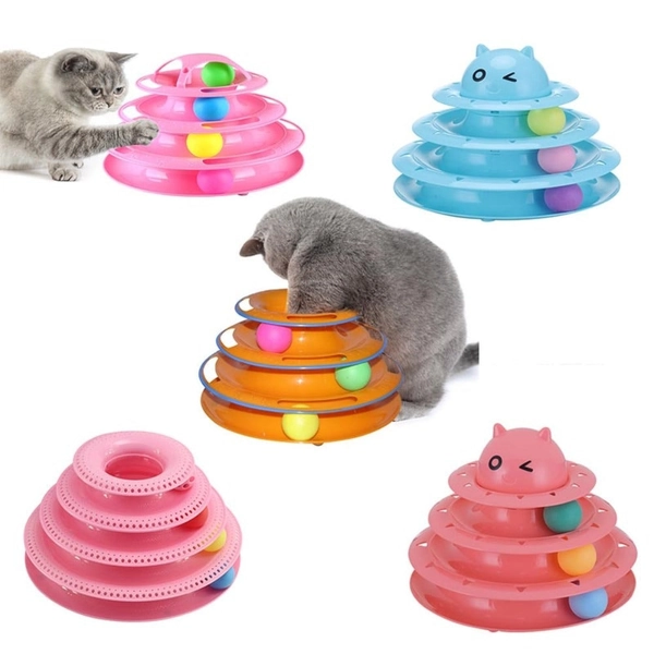 Foldable Multi layers Turntable interactive Cat Toy