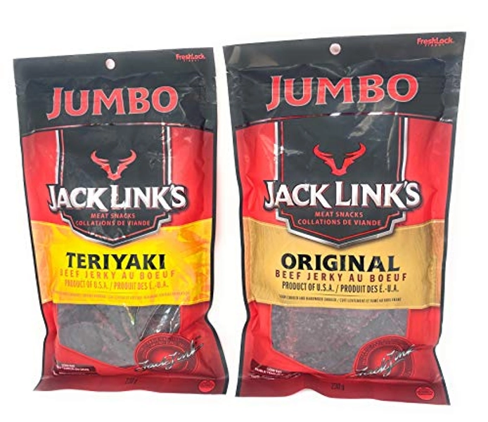 Throne Bringdabeef Jack Links Jumbo Beef Jerky Variety 2 Pack Original & Teriyaki (230