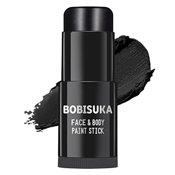 BOBISUKA Black Face Body Paint Stick, Eye Black Sticks for Sports Baseball Softball Football, Waterproof Eyeblack Painting Kit for Halloween Skeleton Skull SFX Cosplay Special Effects Costume Makeup
