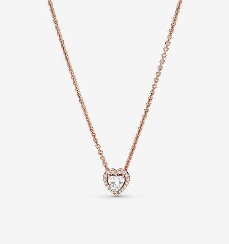 Pink Gold heart necklace