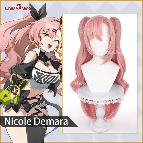 Uwowo Game Zenless Zone Zero/ZZZ Nicole Demara Cosplay Wig Long Pink Hair