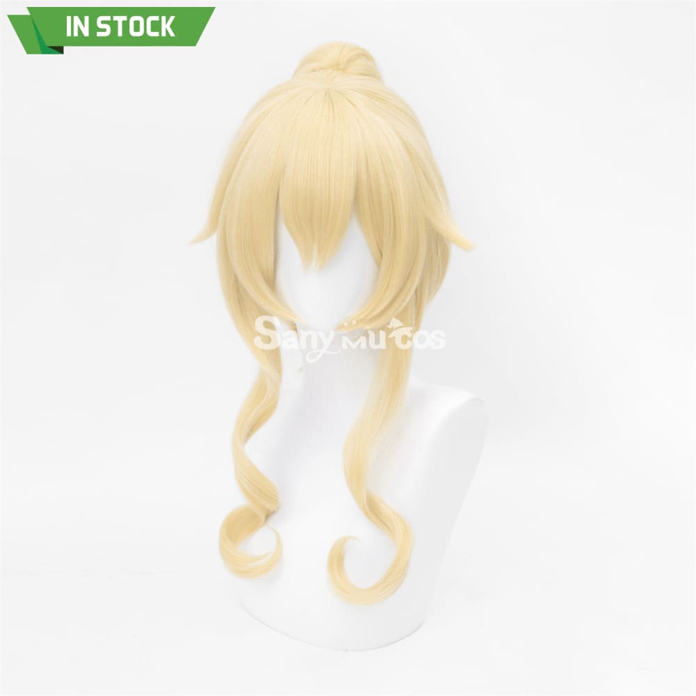 【In Stock】Game Genshin Impact Jean Gunnhildr Golden Ponytail Medium Cosplay Wig