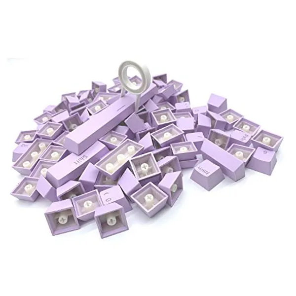 LZH-LP 104 Tasten Tastenkappen Kompatibel mit MX-Schaltern Doubleshot Support LED-Beleuchtung ABS Tasten Tastenkappen OEM-Profil für DIY Gaming Mechanische Tastatur (Violett)