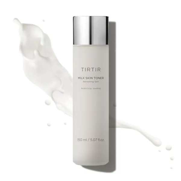 TIRTIR Milk Skin Rice Toner | Deep Moisturizing, Instant Glow, 2% Niacinamide, Rice Bran Extract, Ceramide, Panthenol, Cruelty-Free, Fungal Acne Friendly, Vegan, 5.07 fl.oz.