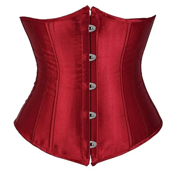 Grebrafan Women's Lace up Boned Brocade Waist Training Underbust Corsets Plus size