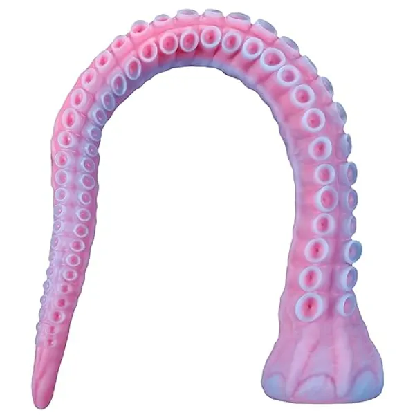 Nothosaur ALLA 22 Inch Tentacle Series Dildo Butt Plug Anal Toys Adult Toys with Strong Suction Cup, Platinum Silicone Anal Plug Monster Dildo Sex Toys for Women Men Couple, GITD