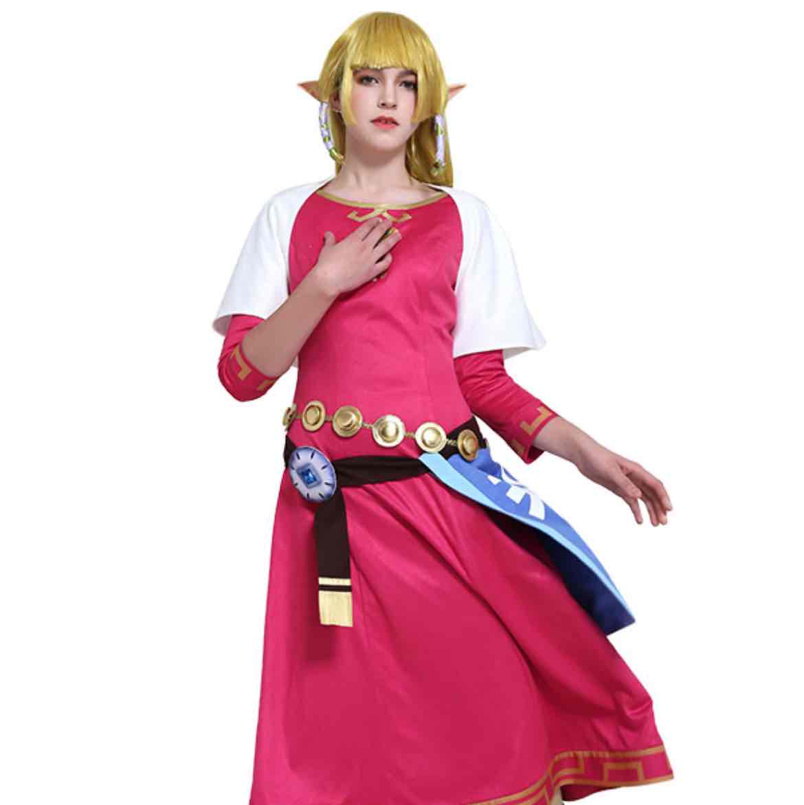The Legend of Zelda Skyward Sword Princess Zelda Cosplay Costume Dress