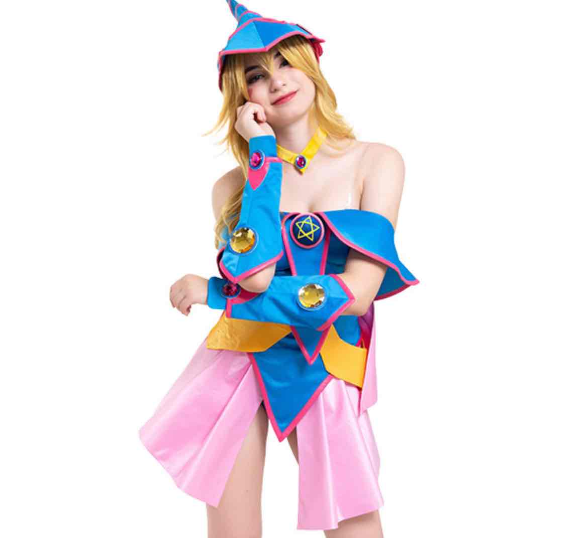 Yu-Gi-Oh Dark Magician Girl Cosplay Costume with Hat