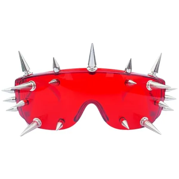 mincl/Punk Rocker Large Shield Spike Fashion Novelty Club Sunglasses